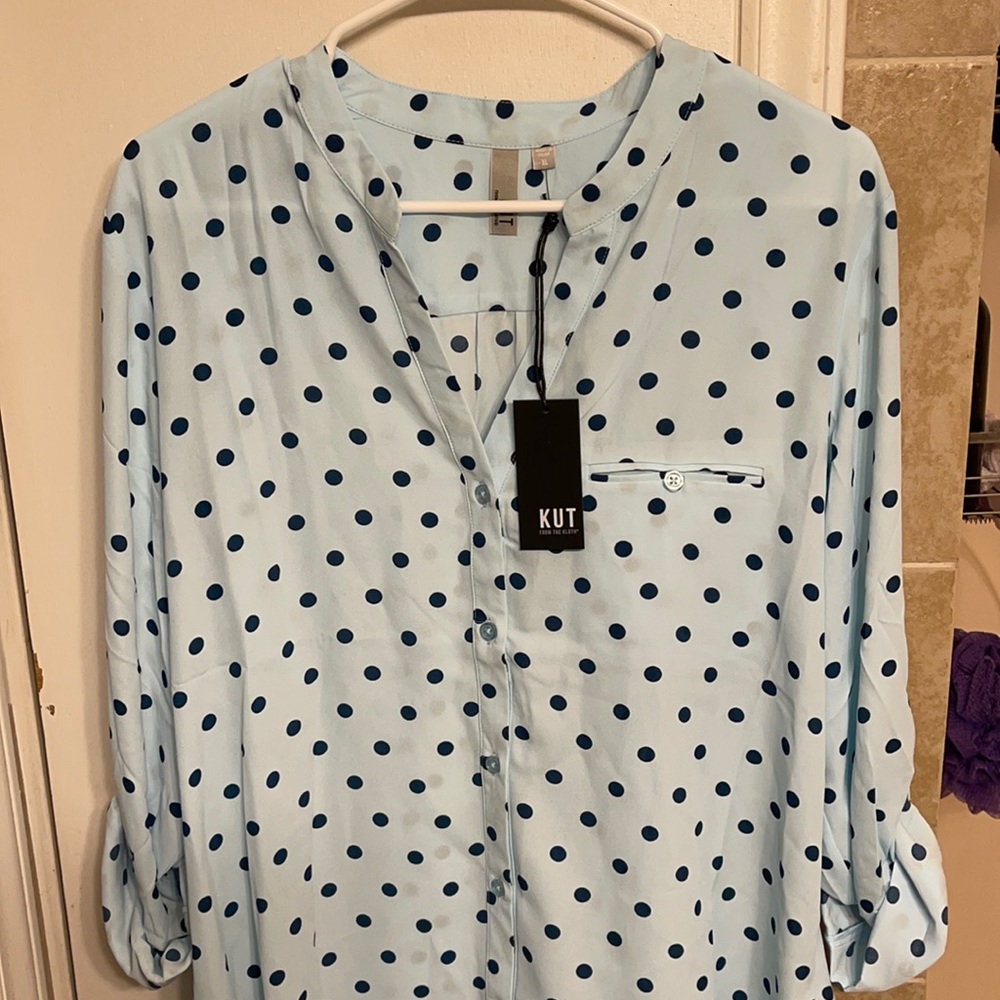 Kut from the Kloth long sleeve opt. cuff shirt